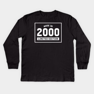 21st Birthday Gift - Made in 2000 Limited Edition Kids Long Sleeve T-Shirt